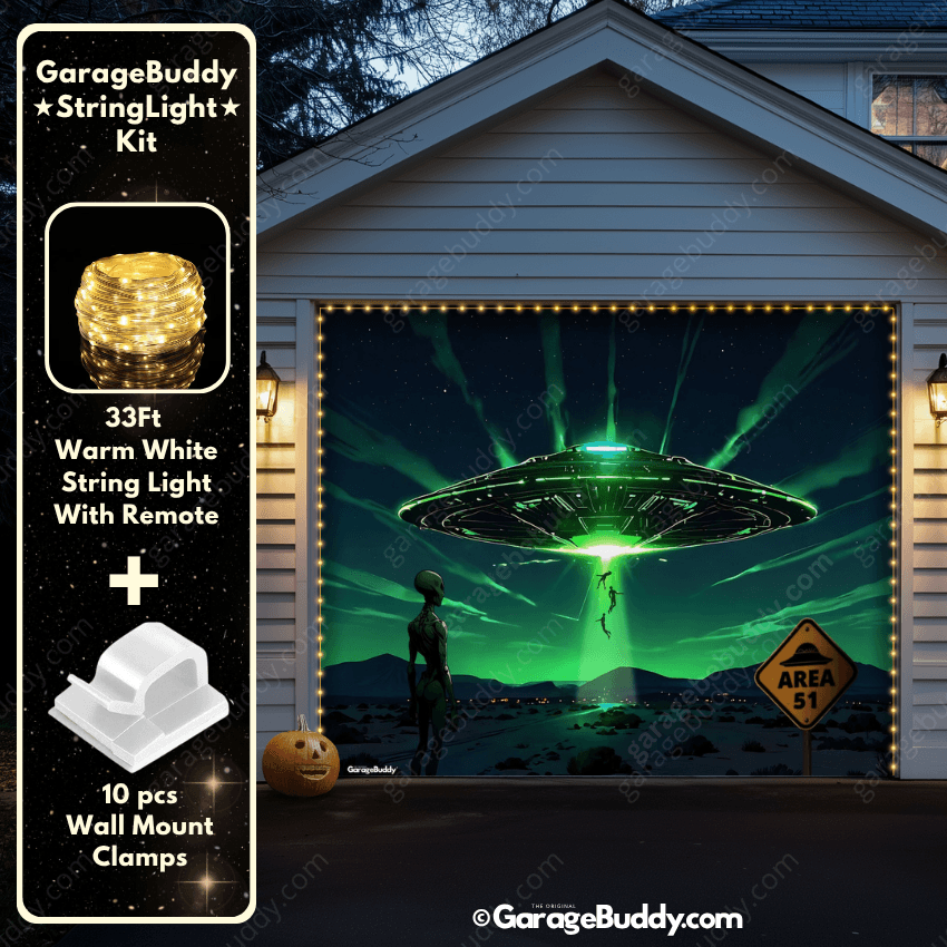 Alien Abduction | Halloween Garage Door Cover