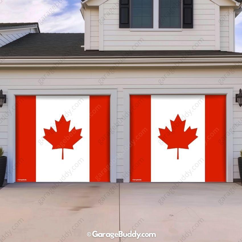 Canada Flag (Plain) | Patriotic Garage Door Cover