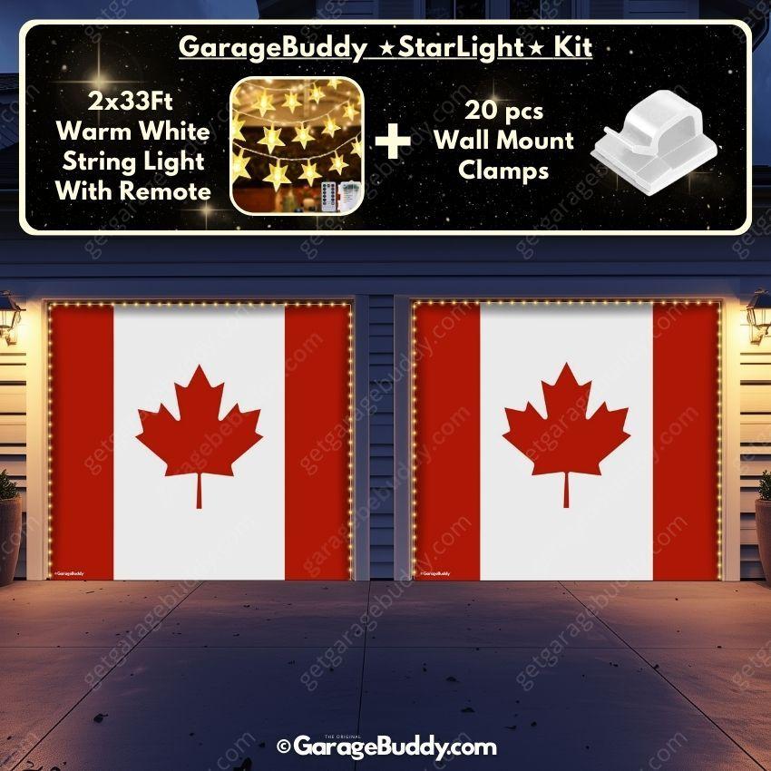 Canada Flag (Plain) | Patriotic Garage Door Cover