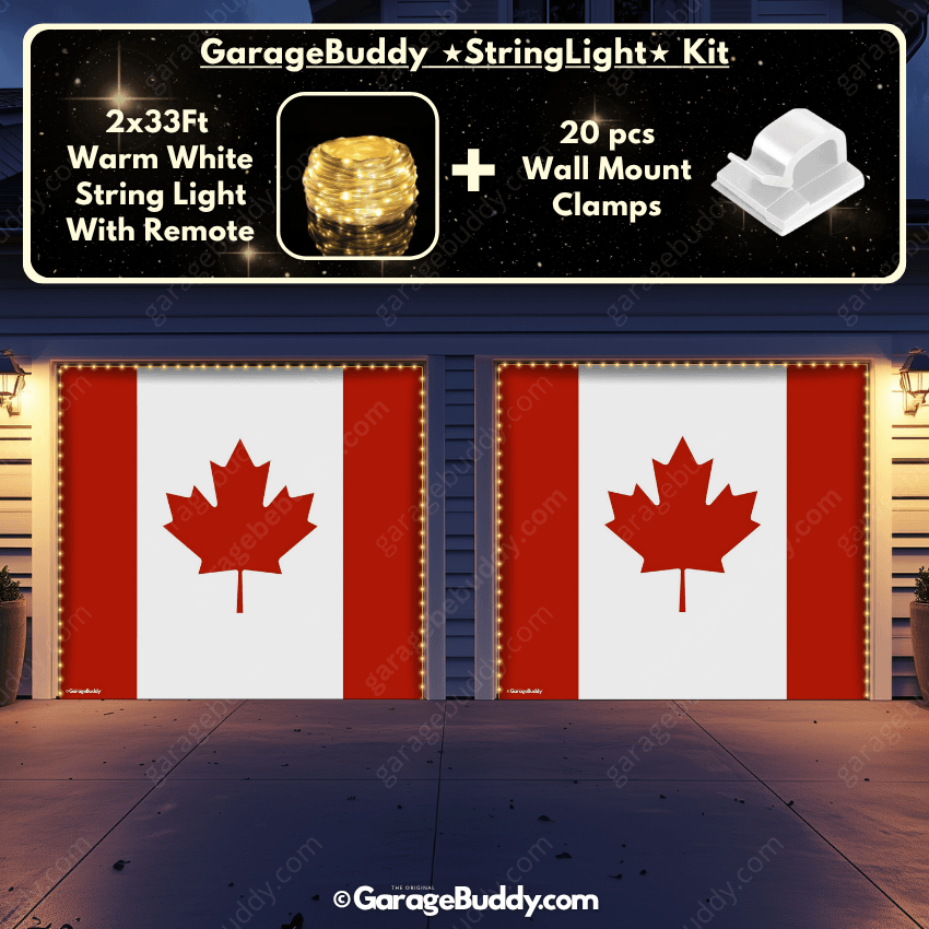 Canada Flag (Plain) | Patriotic Garage Door Cover