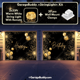 Happy Birthday Gold | GarageBuddy Garage Door Cover