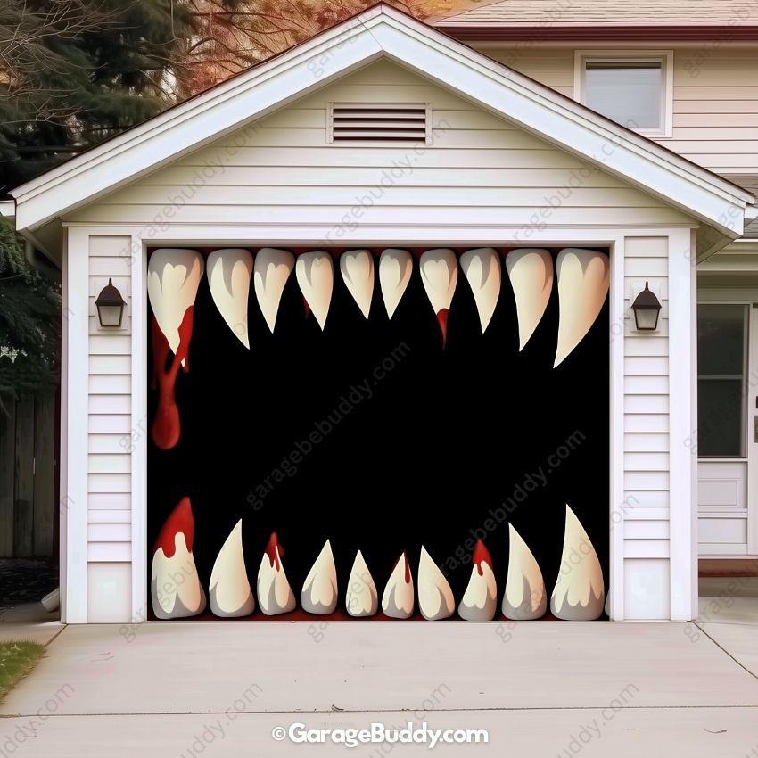 Monster Teeth | Halloween Garage Door Cover