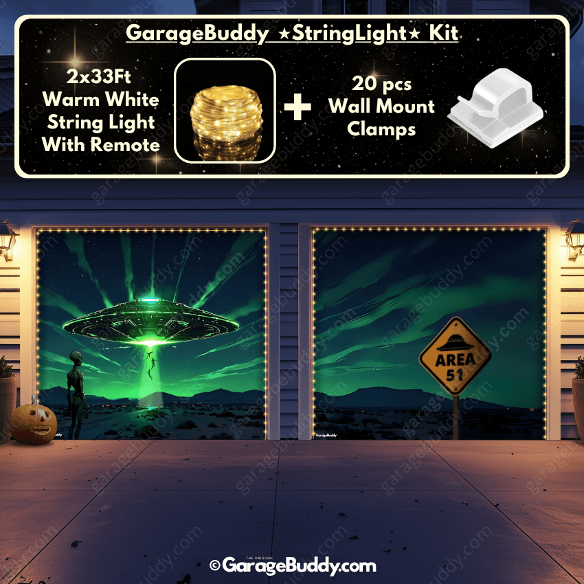 Alien Abduction | Halloween Garage Door Cover