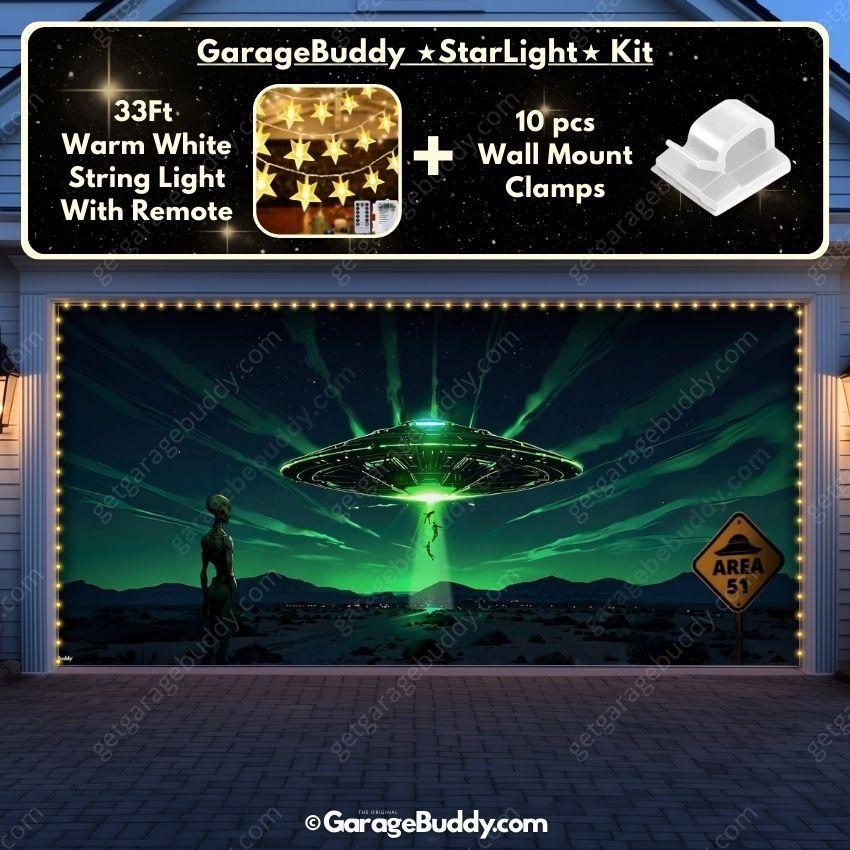 Alien Abduction | Halloween Garage Door Cover