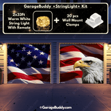 American Bald Eagle & US Flag | Patriotic Garage Door Cover