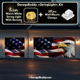 American Bald Eagle & US Flag | Patriotic Garage Door Cover - GarageBuddy patriotic