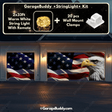 American Bald Eagle & US Flag | Patriotic Garage Door Cover