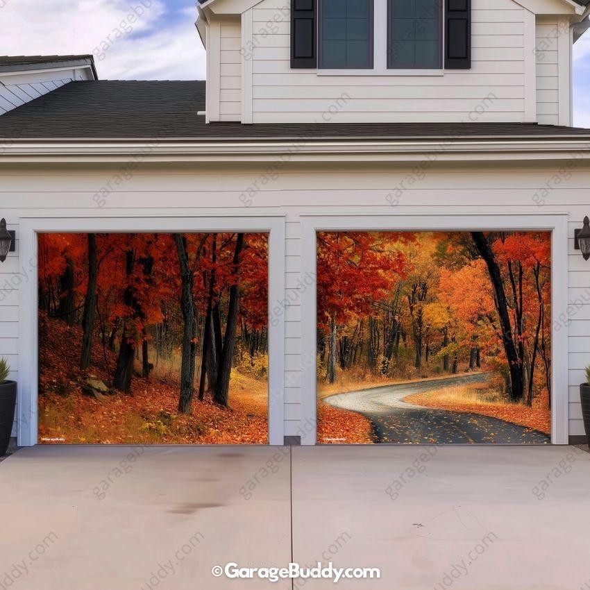 Autumn Road | Nature Garage Door Cover