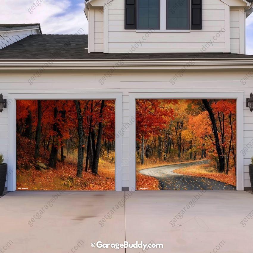 Autumn Road | Nature Garage Door Cover