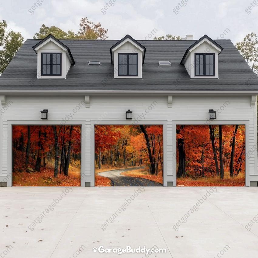 Autumn Road | Nature Garage Door Cover