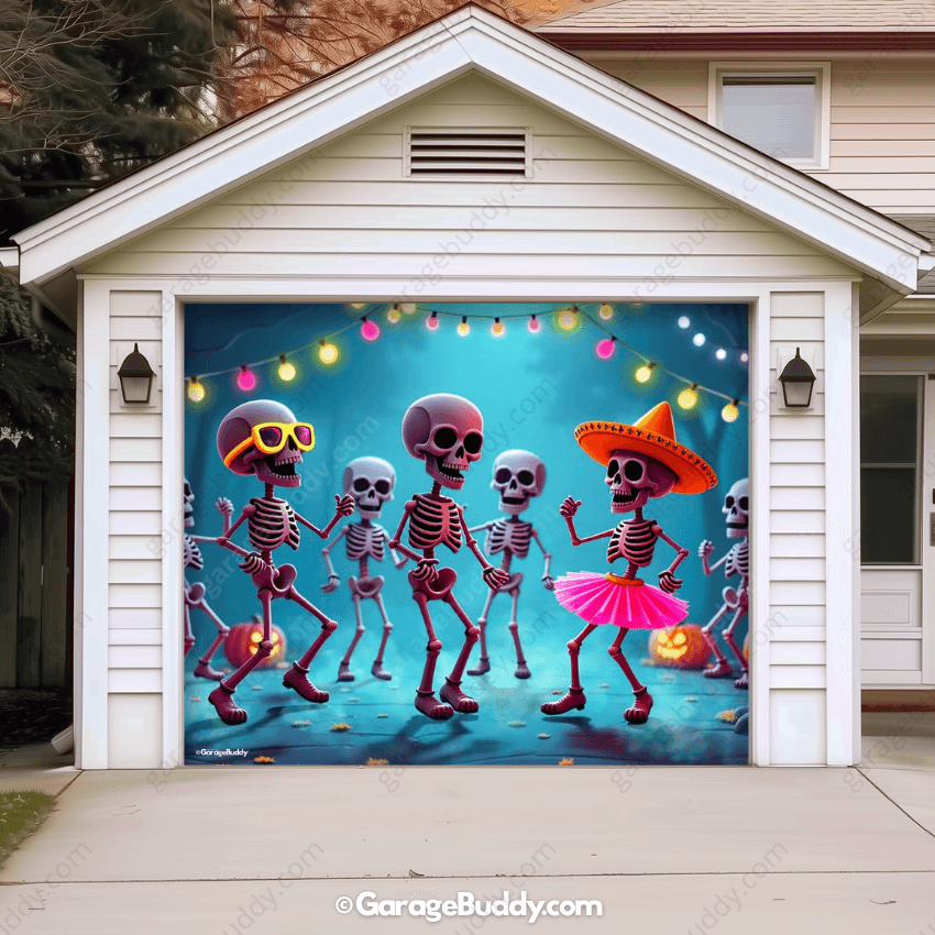 Boogie Bones | Halloween Garage Door Cover