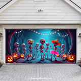 Boogie Bones Halloween Garage Door Cover