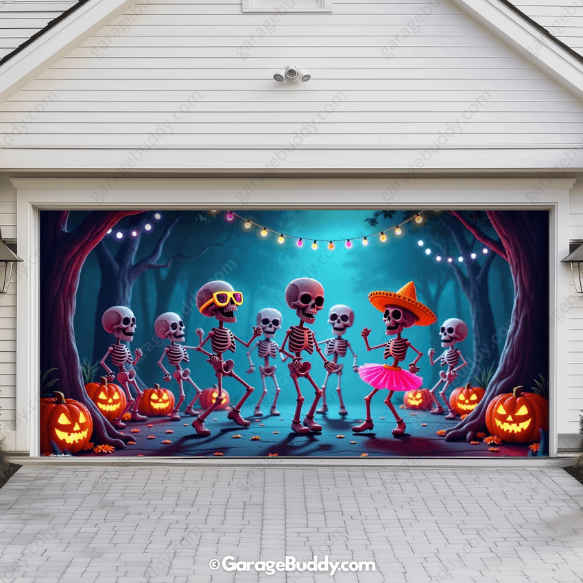 Boogie Bones | Halloween Garage Door Cover