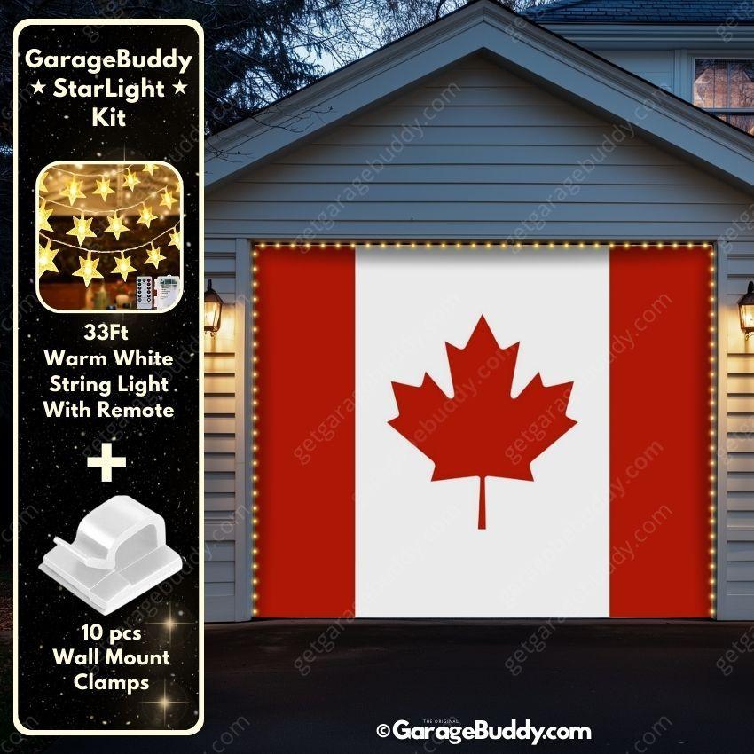Canada Flag (Plain) | Patriotic Garage Door Cover