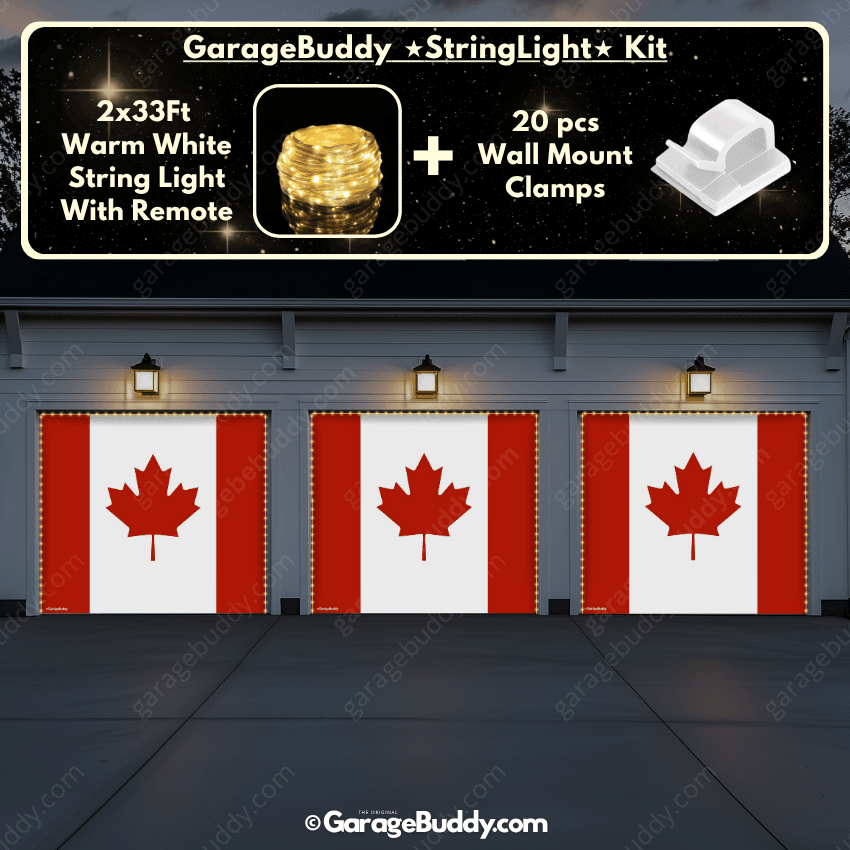 Canada Flag (Plain) | Patriotic Garage Door Cover