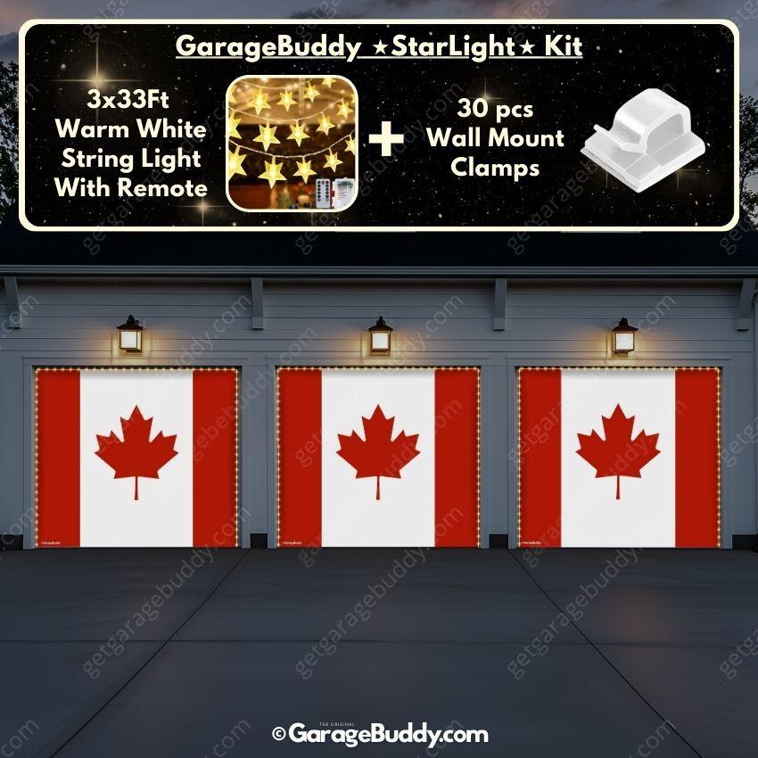 Canada Flag (Plain) | Patriotic Garage Door Cover