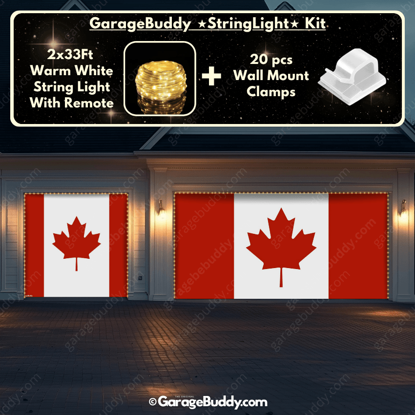 Canada Flag (Plain) | Patriotic Garage Door Cover