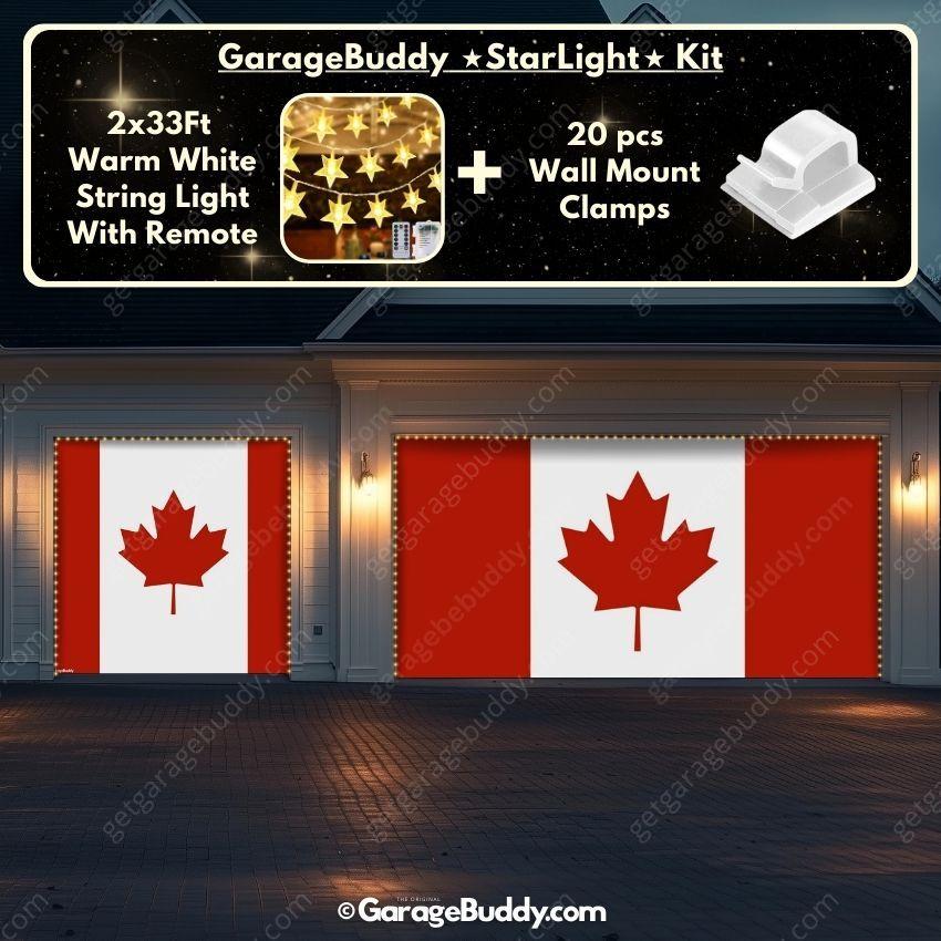 Canada Flag (Plain) | Patriotic Garage Door Cover