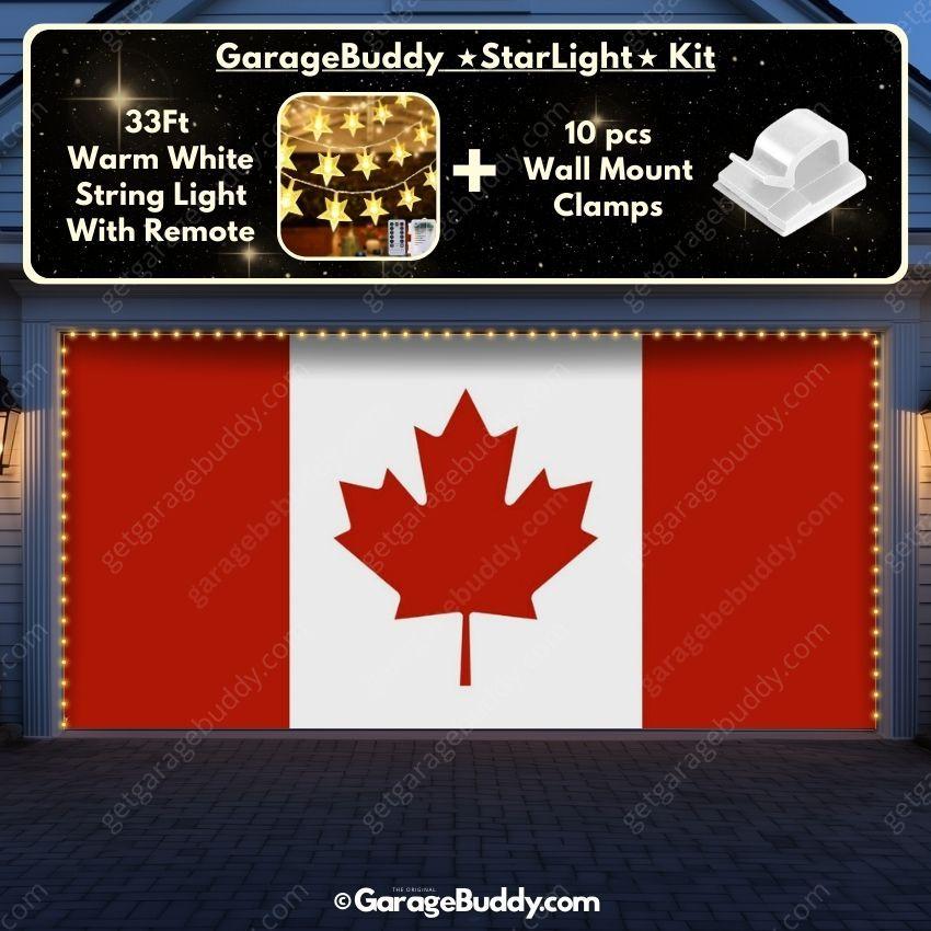 Canada Flag (Plain) | Patriotic Garage Door Cover