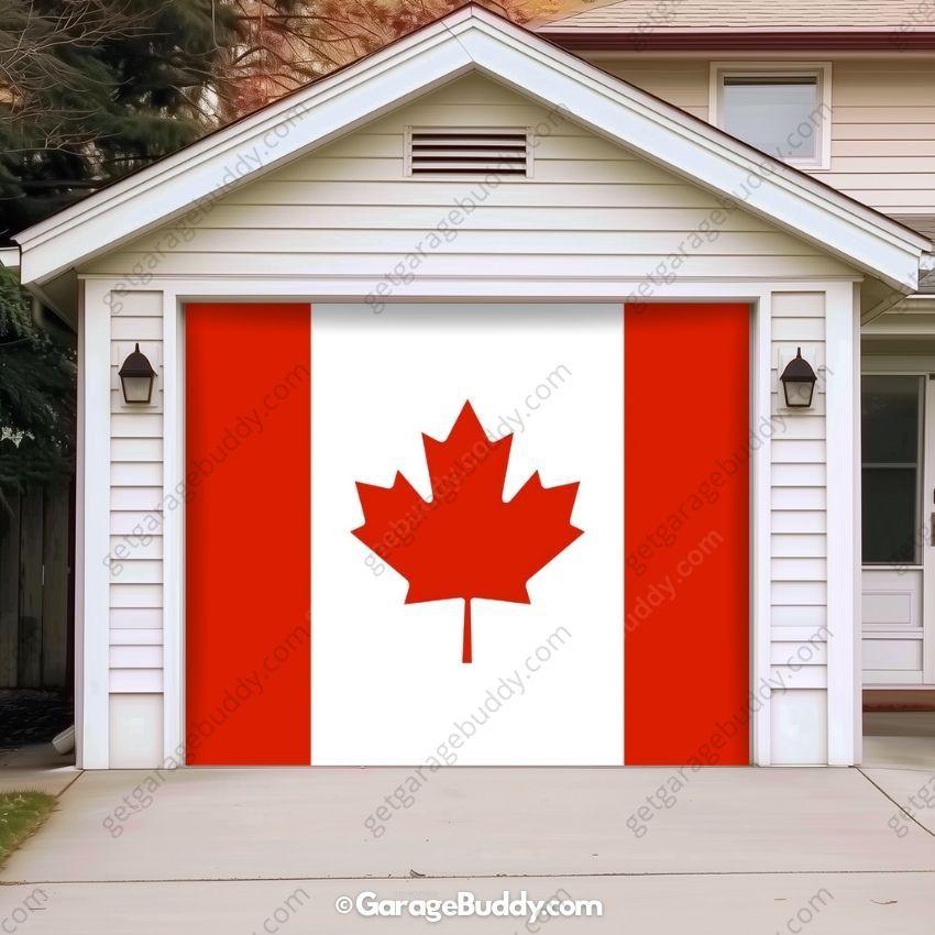 Canada Flag (Plain) | Patriotic Garage Door Cover