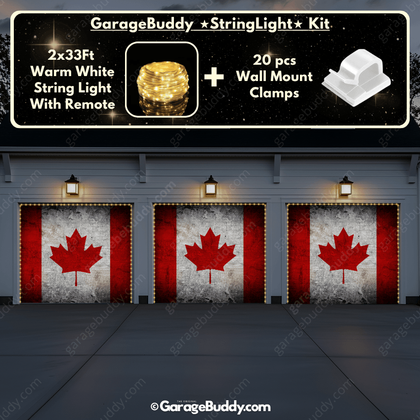 Canada Flag (Rustic) | Patriotic Garage Door Cover