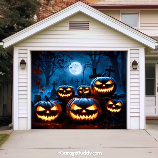 Cursed Pumpkins (Glow) | Halloween Garage Door Cover