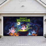 Cute Ghosts | Halloween Garage Door Cover