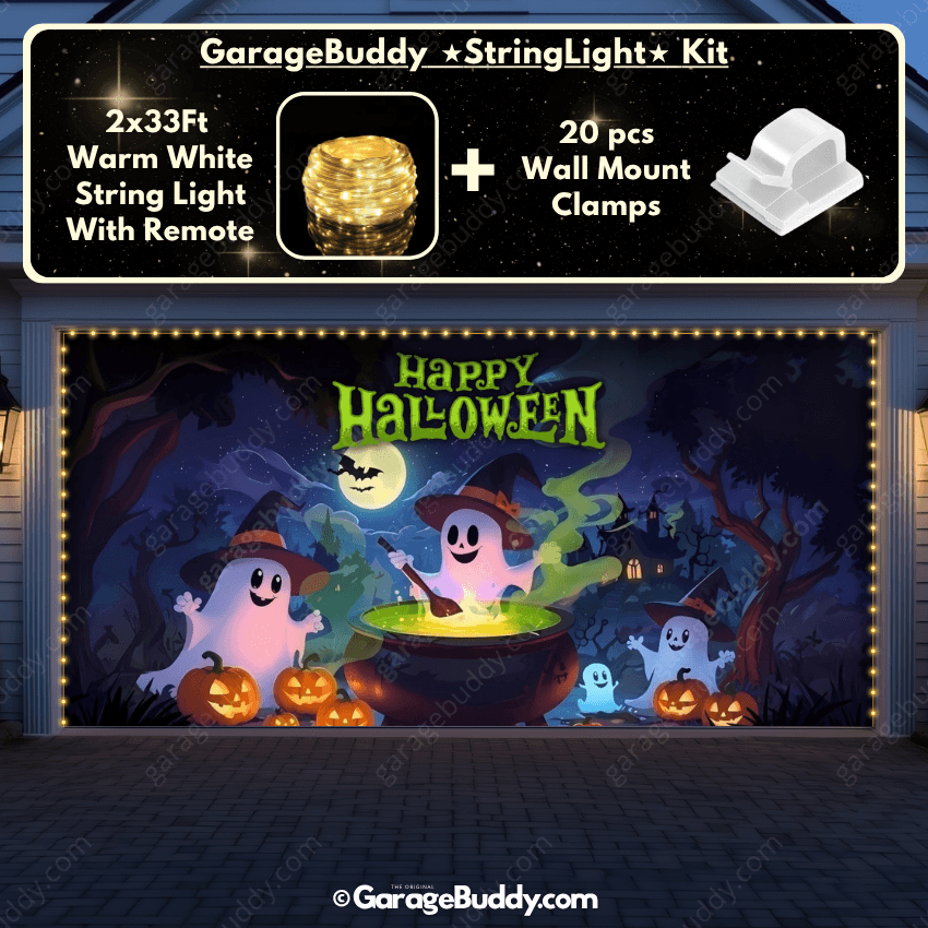 Cute Ghosts | Halloween Garage Door Cover