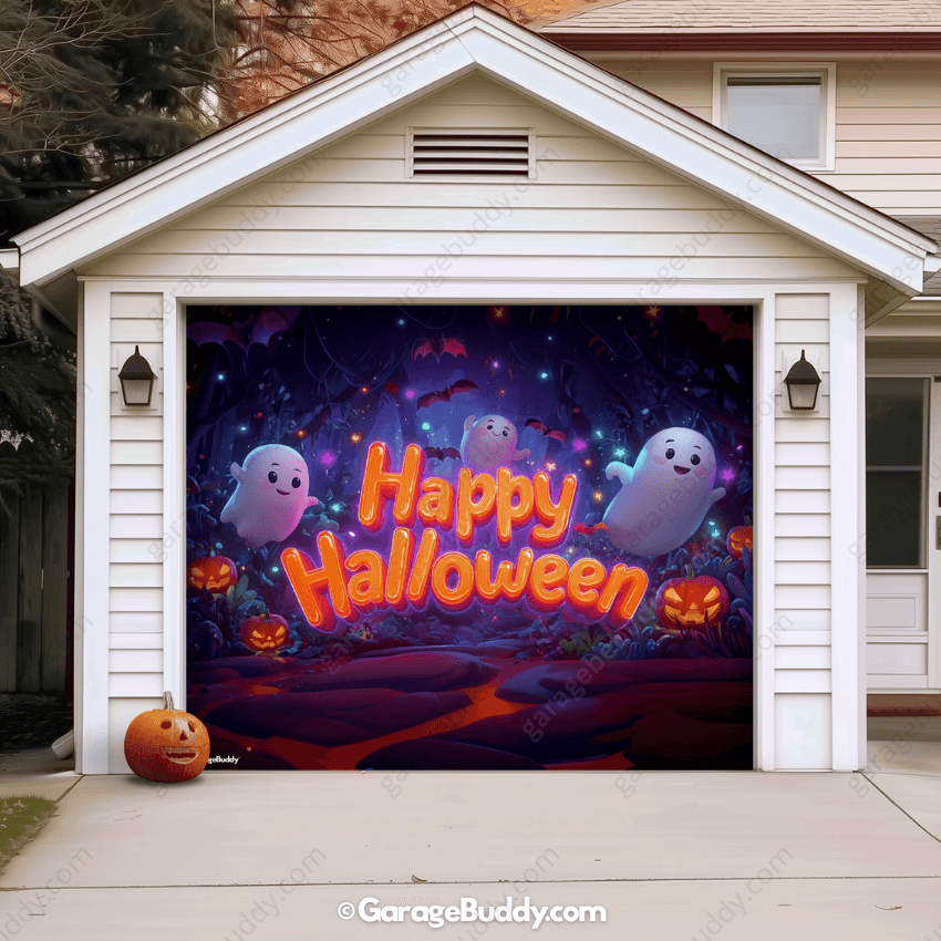 Ghost Party | Halloween Garage Door Cover