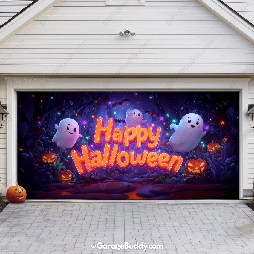 Ghost Party | Halloween Garage Door Cover