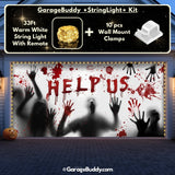 Help Us! | Halloween Garage Door Cover