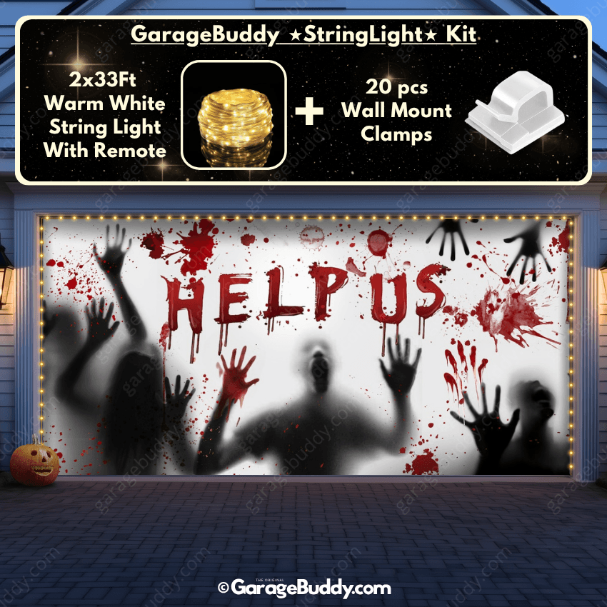 Help Us! | Halloween Garage Door Cover