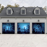 Grave Rising Halloween Garage door cover