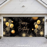 Happy Birthday Gold | GarageBuddy Garage Door Cover