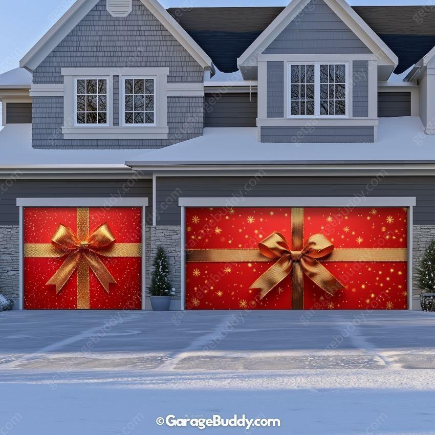 Gift Wrap | Christmas Garage Door Cover