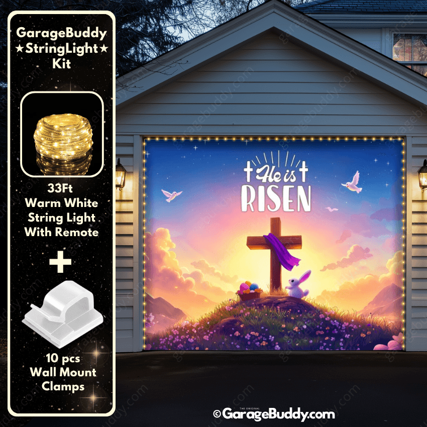 He Is Risen (Easter) | Festive Garage Door Cover
