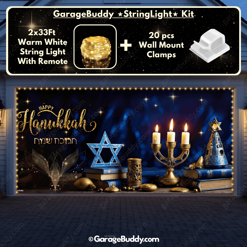 Happy Hanukkah | Festive Garage Door Cover