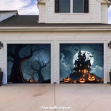 Haunted House | Halloween Garage Door Cover