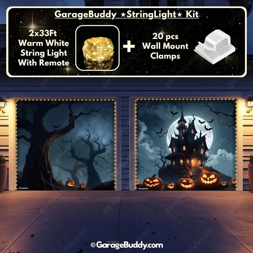 Haunted House | Halloween Garage Door Cover