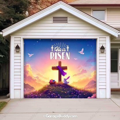 He Is Risen (Easter) | Festive Garage Door Cover