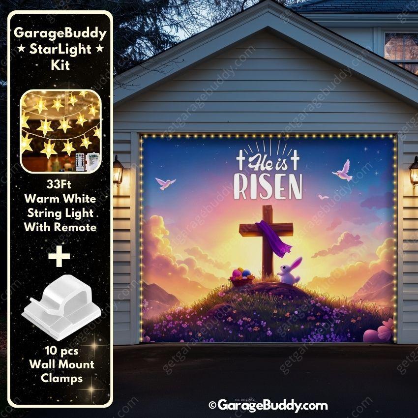 He Is Risen (Easter) | Festive Garage Door Cover