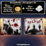 Help Us! | Halloween Garage Door Cover