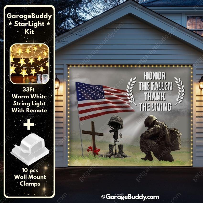 Honor The Fallen | Patriotic Garage Door Cover