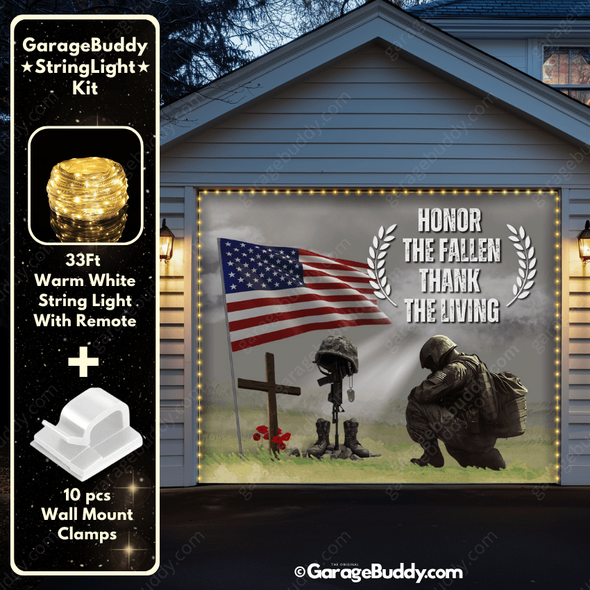 Honor The Fallen | Patriotic Garage Door Cover