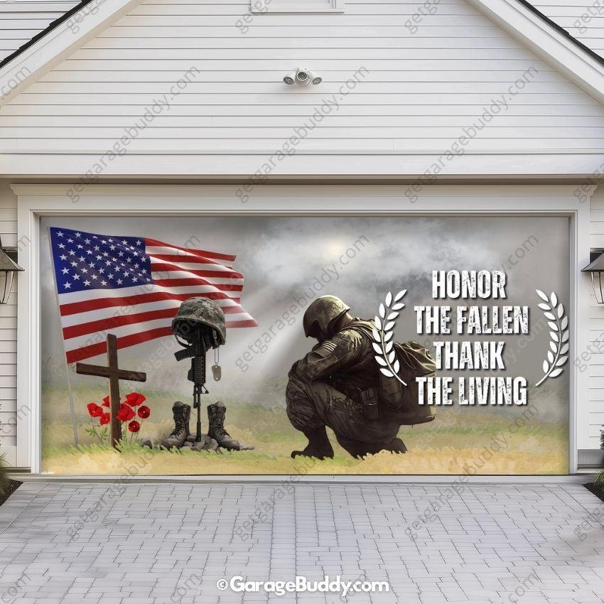Honor The Fallen | Patriotic Garage Door Cover