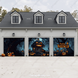 Pumpkin House Garage Door Cover
