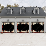 Monster teeth Halloween Garage Door Cover