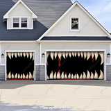 Monster teeth Halloween Garage Door Cover