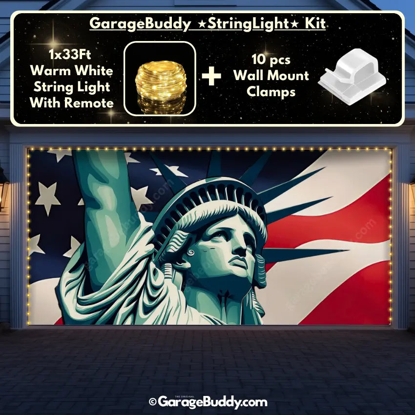 Liberty Stripes | Patriotic Garage Door Cover - GarageBuddy patriotic