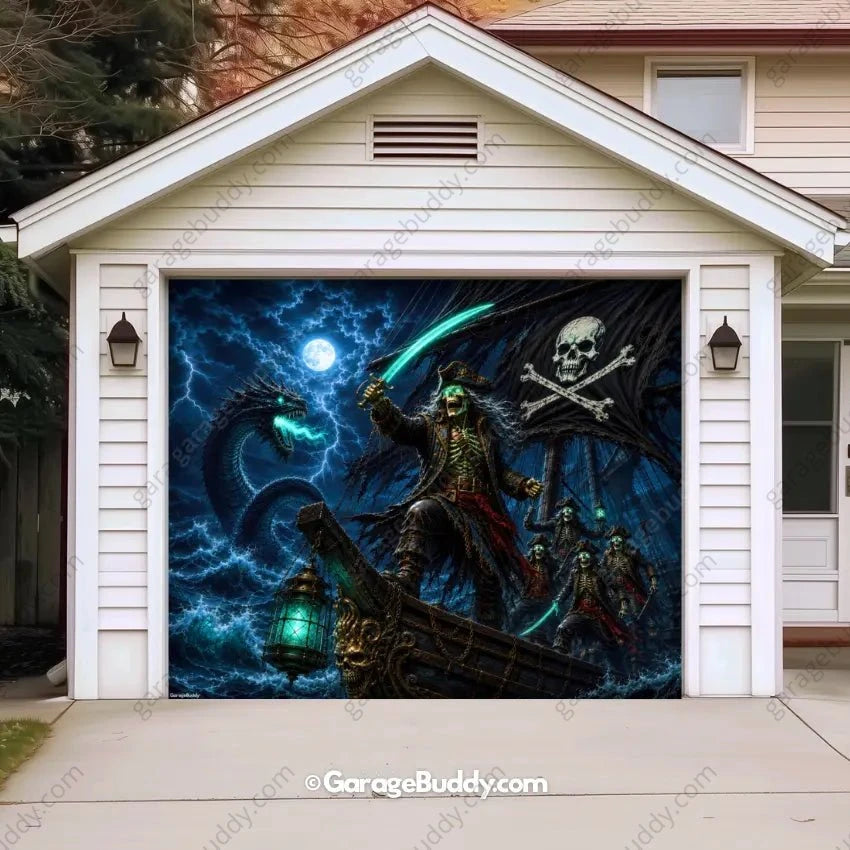 Phantom Pirates | Halloween Garage Door Cover